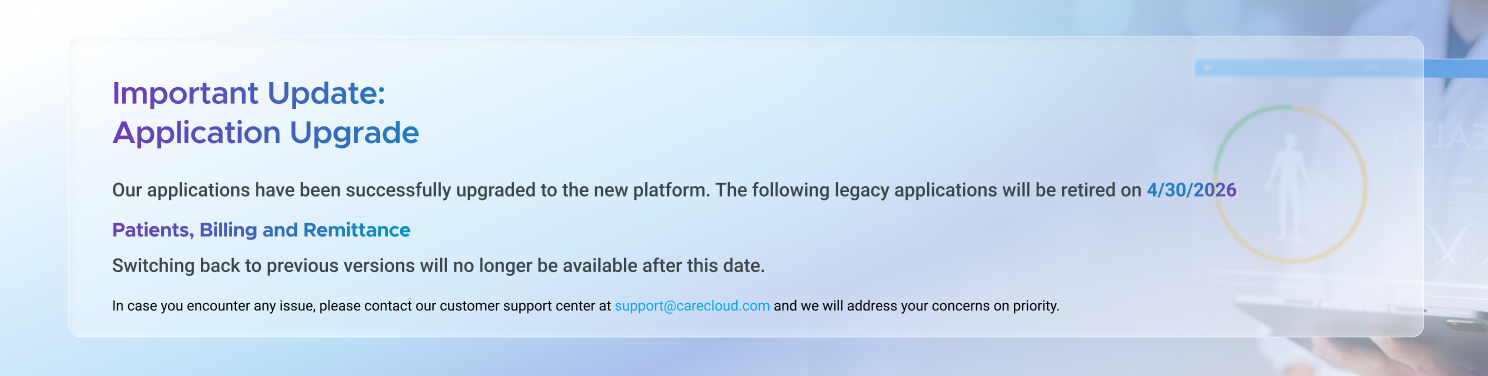 CareCloud - Log In to Healthcare